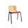 Frame in RAL 9005 jet black/seat cover in red