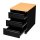 Korpus, Front: RAL 9005 Tiefschwarz/ Abdeckplatte: Buche-Dekor