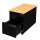 Korpus, Front: RAL 9005 Tiefschwarz/ Abdeckplatte: Buche-Dekor