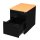 Korpus, Front: RAL 9005 Tiefschwarz/ Abdeckplatte: Buche-Dekor