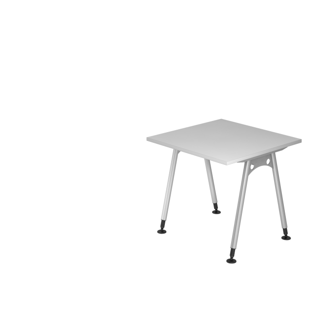 Schreibtisch Adelaide - 680-760 mm höhenverstellbar - A-Fuß - B 800 mm - silber/grau