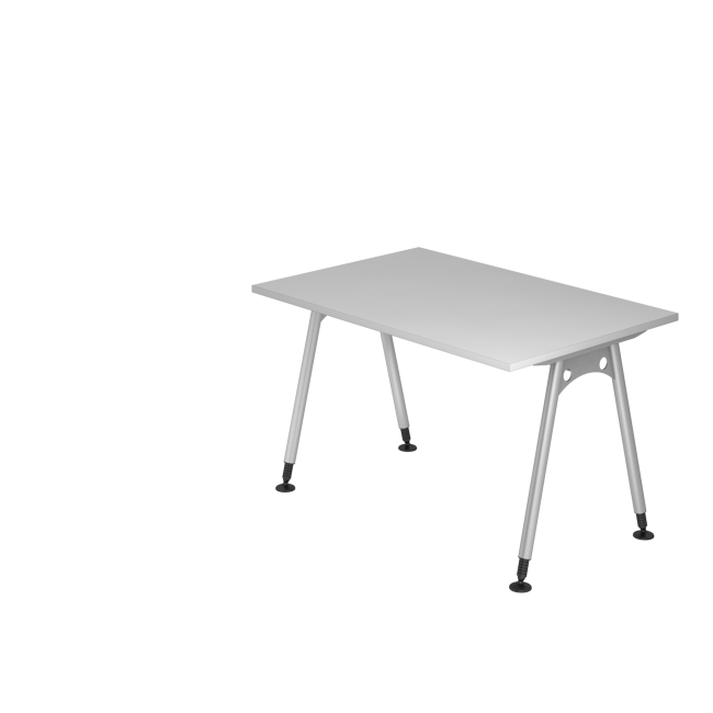 Schreibtisch Adelaide - 680-760 mm höhenverstellbar - A-Fuß - B 1200 mm - silber/grau