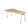 Freiformtisch Adelaide - 680-760 mm höhenverstellbar - A-Fuß - silber/eiche