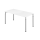 Schreibtisch Yale - 680-820 mm höhenverstellbar - B 1600 mm - 4-Fuß - silber/weiß