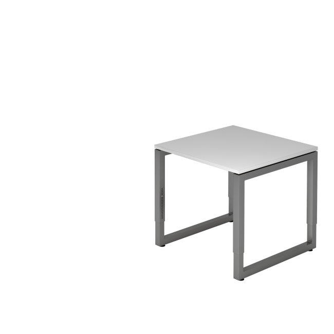 Schreibtisch Rotterdam - 650-850 mm höheneinstellbar - O-Fuß - B 800 mm - graphit/grau