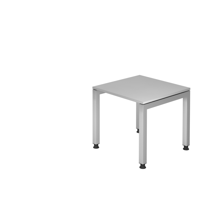 Schreibtisch Johannesburg - höheneinstellbar - B 800 mm - U-Fuß - grau