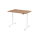 E-Tisch Basel - elektr. höhenverstellbar - Bluetooth - T-Fuß - B 1200 mm - weiß/nussbaum