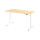 E-Tisch Basel - elektr. höhenverstellbar - Bluetooth - T-Fuß - B 1600 mm - weiß/ahorn