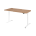 E-Tisch Basel - elektr. höhenverstellbar - Bluetooth - T-Fuß - B 1600 mm - weiß/nussbaum