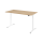 E-Tisch Basel - elektr. höhenverstellbar - Bluetooth - T-Fuß - B 1600 mm - weiß/eiche