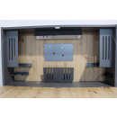 Wandschreibtisch Small Office - graphit/asteiche