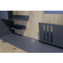 Wandschreibtisch Small Office - graphit/asteiche