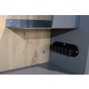 Wandschreibtisch Small Office - graphit/asteiche