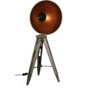 Stativ Retro Stehleuchte Dreibein Studiolampe Spot Schwarz/Gold Höhe: 90cm 605456