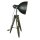 Stativ Retro Stehleuchte Dreibein Studiolampe Spot Schwarz/Gold Höhe: 90cm 605456