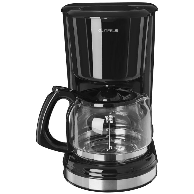 Kaffeemaschine - 1,25 L - 12 Tassen - 870 Watt - schwarz/edelstahl