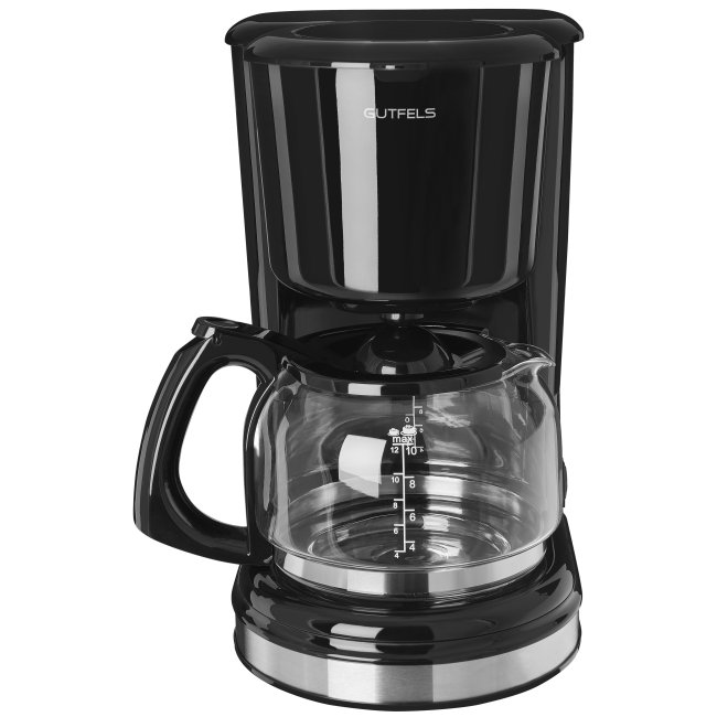 Kaffeemaschine - 1,25 L - 12 Tassen - 870 Watt - schwarz/edelstahl