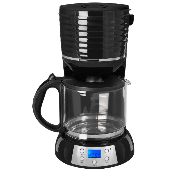 Kaffeemaschine mit Timer - 1,5 L - 15 Tassen - 1080 Watt - schwarz/edelstahl