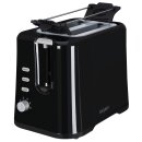 2-Scheiben-Toaster - 6 Br&auml;unungsstufen - schwarz/inox