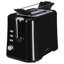 2-Scheiben-Toaster - 6 Bräunungsstufen - schwarz/inox