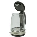 Wasserkocher - 2 L - 360° drehbar - kabellos - schwarz/Glas