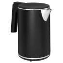 Wasserkocher - 1,0 L - Cool Touch - 360° drehbar - kabellos - schwarz/chrom