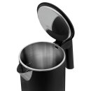 Wasserkocher - 1,0 L - Cool Touch - 360° drehbar - kabellos - schwarz/chrom