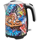 Wasserkocher im Graffiti Look - 1,7 L - 360° drehbar...