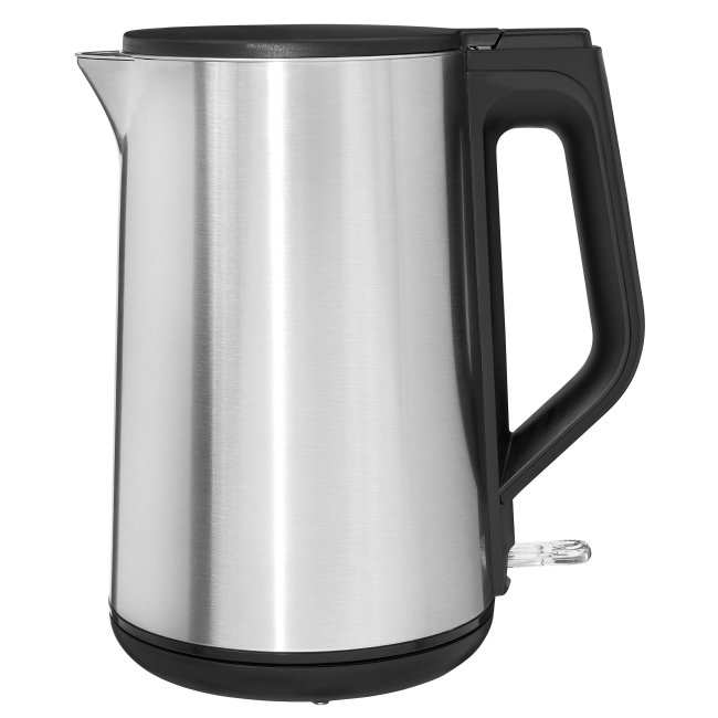 Wasserkocher - 1,5 L - Cool Touch - 360° drehbar - kabellos - schwarz/edelstahl