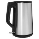 Wasserkocher - 1,5 L - Cool Touch - 360° drehbar - kabellos - schwarz/edelstahl