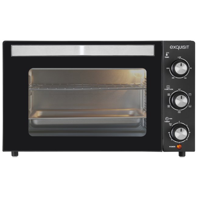 Mini-Backofen - 20 L - mit Drehspieß - 1500 W - schwarz