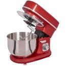 Küchenmaschine - 5 L Edelstahlschüssel - 1200 Watt - GS-geprüft - rot