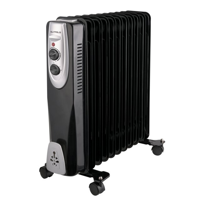 Radiator - 11 Rippen - 3 Heizstufen - max. 2500 W - GS-geprüft - schwarz