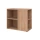 System Anstellcontainer - 2 Fachböden - 1 Mittelwand - nussbaum