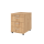 Rollcontainer aus Holz - 4 Schubladen - ohne Schloss - Bogengriff Kunststoff - asteiche
