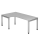 Winkelschreibtisch Johannesburg - 680-760 x 2000 x 800/1200 mm - U-Fuß - grau
