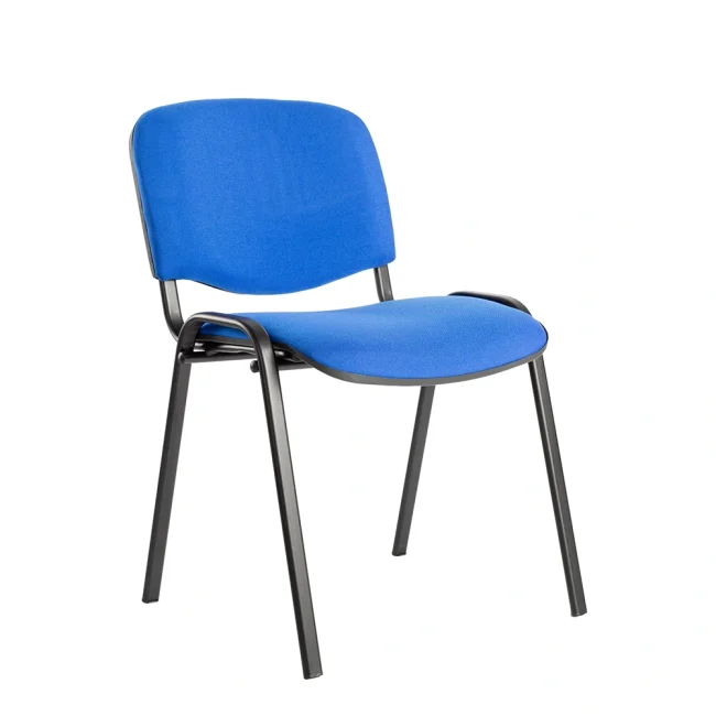 Besucherstuhl gepolstert - schwarz/blau