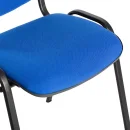 Besucherstuhl gepolstert - schwarz/blau