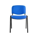 Besucherstuhl gepolstert - schwarz/blau