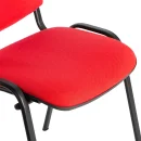 Besucherstuhl gepolstert - schwarz/rot