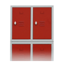 Aufsatzspind 60 cm breit, rot | Lüllmann®