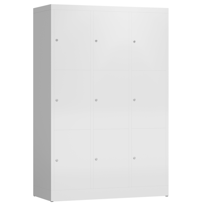 Gebraucht - XL Fächerschrank aus Metall mit 9 Fächern - weiß