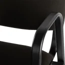 Besucherstuhl mit Armlehnen Stapelstuhl gepolstert stapelbar schwarz/ black 220210