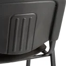 Besucherstuhl mit Armlehnen Stapelstuhl gepolstert stapelbar schwarz/ black 220210