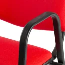 Besucherstuhl mit Armlehnen Stapelstuhl gepolstert Warteraumst&uuml;hle B&uuml;rom&ouml;bel stapelbar rot/red 220213
