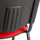 Besucherstuhl mit Armlehnen Stapelstuhl gepolstert Warteraumst&uuml;hle B&uuml;rom&ouml;bel stapelbar rot/red 220213