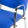 Besucherstuhl verchromt mit Armlehne Warteraumstühle Büromöbel stapelbar chrom/blau 220231