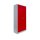 Lüllmann® Aktenschrank - abschließbar - 4,5 Ordnerhöhen - grau/rot
