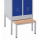 ClassiX Untergestell mit Sitzbankauszug, Sitzauflagen buche, H 420 x T 800 mm, lichtgrau
