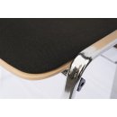 Teilgepolsterter Besucherstuhl, Buche Schichtholz, chrom/schwarz